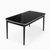 Sormis Set Extensibila 80x 135 (80 x 178) Si Scaun 6 Buc Antracit Gri Picior Negru