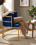 Monaco Scaun de Machiaj, Living, Dormitor, Ho Re Ca, Luxury,Gold, Albastru