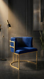 Monaco Scaun de Machiaj, Living, Dormitor, Ho Re Ca, Luxury,Gold, Albastru