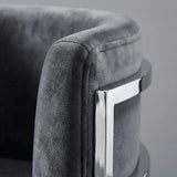 Monaco Scaun de Machiaj, Living, Dormitor, Ho Re Ca, Luxury,Cadru Metal Cromat, Gri