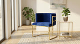 Monaco Scaun de Machiaj, Living, Dormitor, Ho Re Ca, Luxury,Gold, Albastru