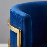 Monaco Scaun de Machiaj, Living, Dormitor, Ho Re Ca, Luxury,Gold, Albastru