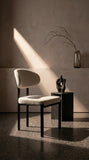 Scaun dining Poly Beige, cadru metalic negru, Horeca, Restaurant