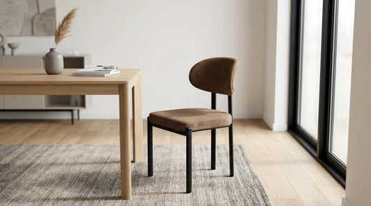 Scaun dining Poly Maro, cadru metalic negru, Horeca, Restaurant