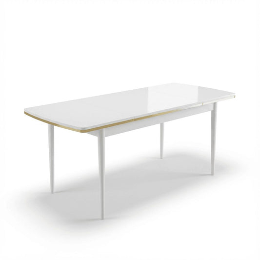 Sormis Set Extensibila 80x 135 (80 x 178) Si Scaun 6 Buc Gri Picior Alb