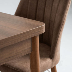 Desire Set Masa 80*170 Extensibila si Scaune 6 bucati Maro