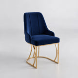 Scaun Lucca Crem – Tapițat Elegant, Picioare Metalice Aurii, Spătar Capitonat cu Inel Decorativ – Desire Furniture