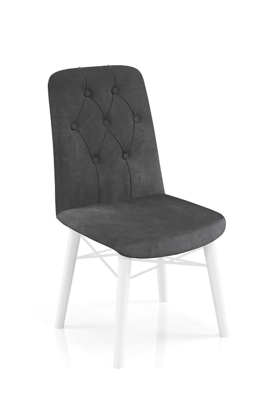 Babyface Bancă Scaun Gri Antracit (picior albe) / Desire Furniture - Desire Furniture