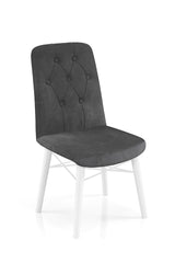 Babyface Bancă Scaun Gri Antracit (picior albe) / Desire Furniture - Desire Furniture