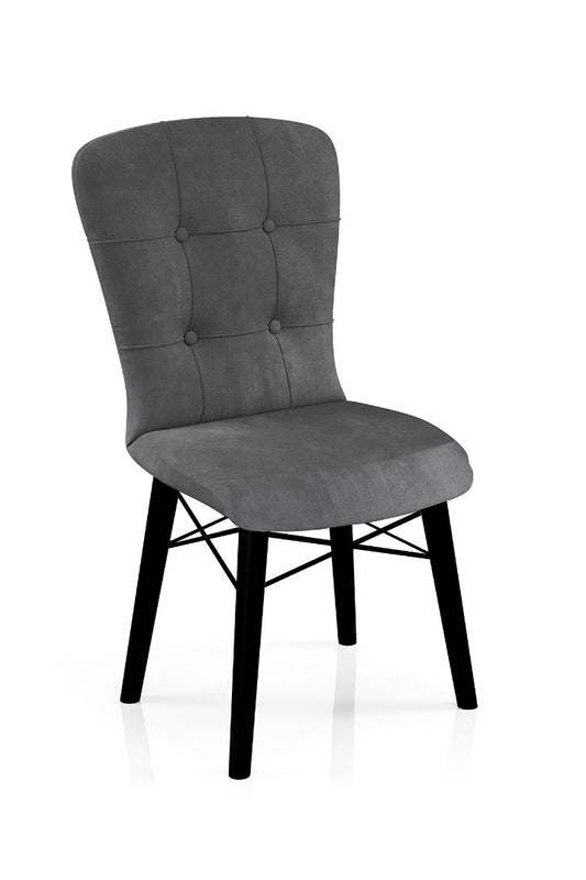 Babyface Safir Scaun Gri Antracit (piciore negru) / Desire Furniture - Desire Furniture