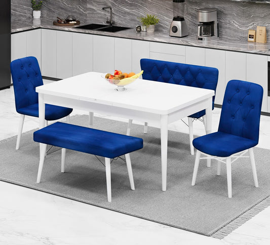Babyface Banca Set Albastru Masa (Extendible) 80*170 / Desire Furniture - Desire Furniture