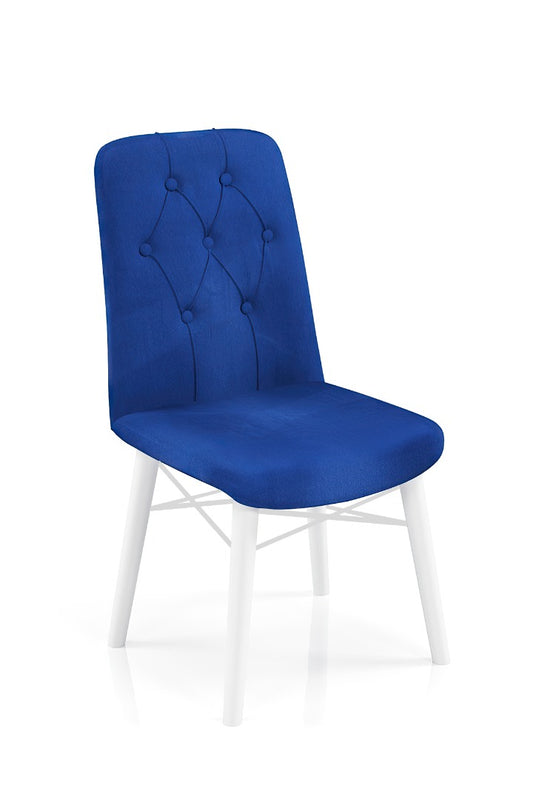 Babyface Bancă Scaun Albastru (picior albe) / Desire Furniture - Desire Furniture