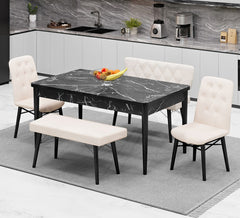 Babyface Banca Set Crem Masa (Extendible) 80*170 / Desire Furniture - Desire Furniture