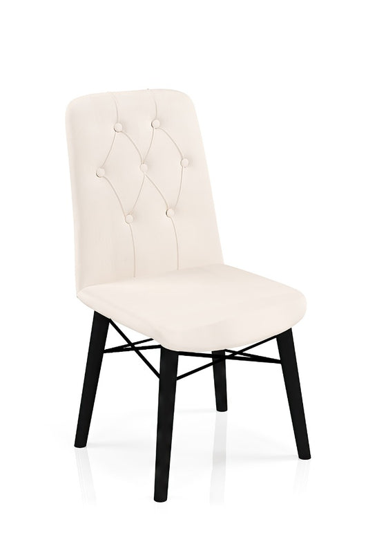 Babyface Bancă Scaun Crem (picior negru) / Desire Furniture - Desire Furniture