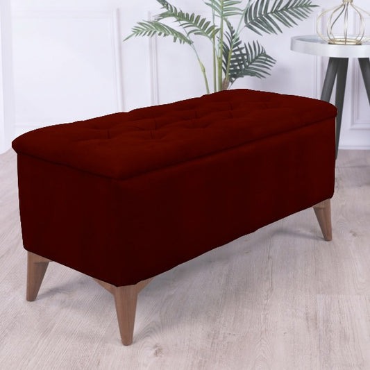 TABURET CHESTER CU DEPOZITARE BURGUNDIA / Desire Furniture - Desire Furniture