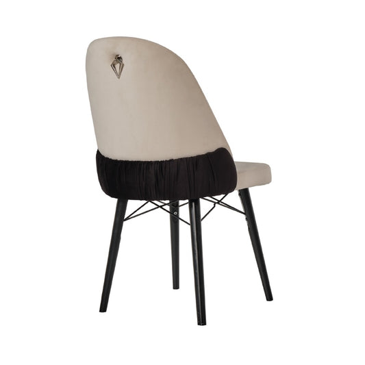 Colezyon Scaun Crem-Negru / Desire Furniture - Desire Furniture