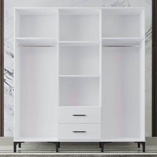Dulap Desire cu 6 Uși – Design Modern, Spațios și Elegant, Alb Lucios