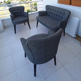 Set Canapea Pera Tea Set - Mobilier Pentru cafenea, birou, balcon, grădină, sufragerie, material textil
