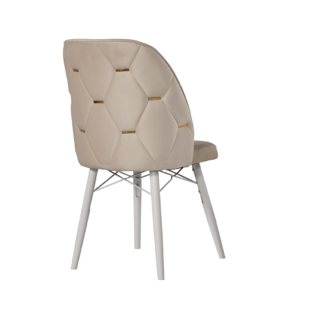 Babyface Fergana Scaun Crem (picioare albe) / Desire Furniture - Desire Furniture
