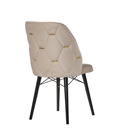 Babyface Fergana Scaun Crem (picioare negru) / Desire Furniture - Desire Furniture