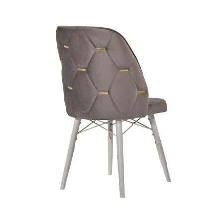 Babyface Fergana Scaun Gri Antracit (picior albe) / Desire Furniture - Desire Furniture