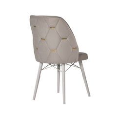 Babyface Fergana Scaun Gri (picioare albe) / Desire Furniture - Desire Furniture