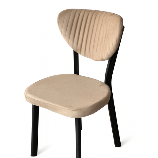 Scaun Mar, Cafenea, Restaurant, Bucatarie, Living, Metal, Babyface Textil, Cappuccino - Desire Furniture (Kopya)