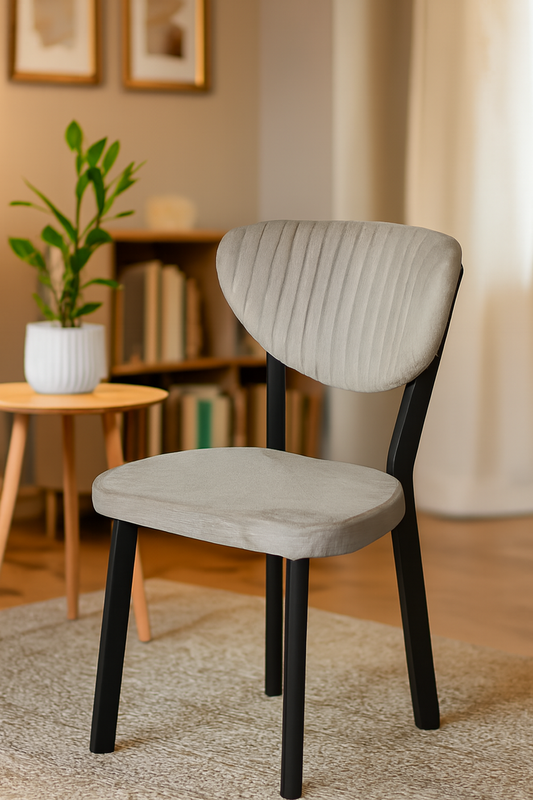 Scaun Mar, Cafenea, Restaurant, Bucatarie, Living, Metal, Babyface Textil, Gri Deschis - Desire Furniture (Kopya) (Kopya)