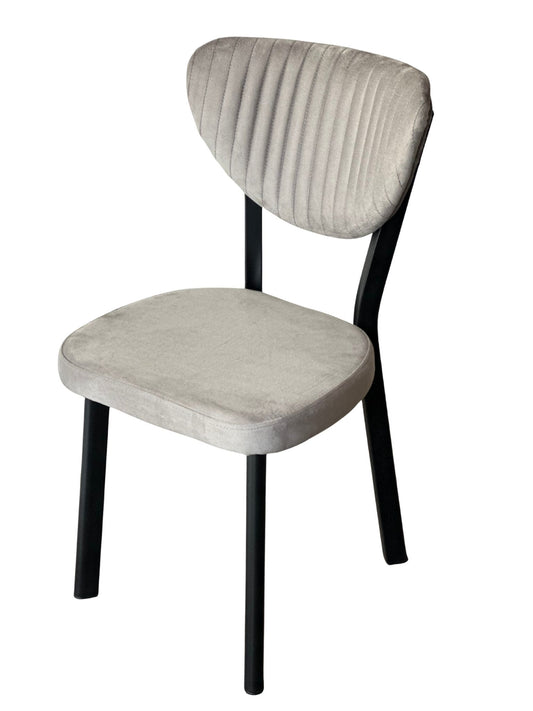 Scaun Mar, Cafenea, Restaurant, Bucatarie, Living, Metal, Babyface Textil, Gri Deschis - Desire Furniture (Kopya) (Kopya)