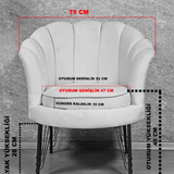 Set de Ceai Oyster - Picioare din sârmă placate cu aur, Material textil Babyface negru