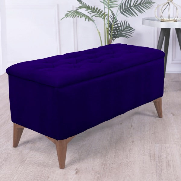 TABURET CHESTER CU DEPOZITARE ALBASTRU / Desire Furniture - Desire Furniture