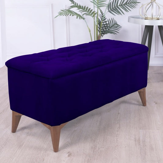 TABURET CHESTER CU DEPOZITARE ALBASTRU / Desire Furniture - Desire Furniture