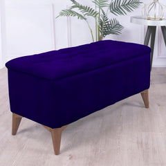 TABURET CHESTER CU DEPOZITARE ALBASTRU / Desire Furniture - Desire Furniture