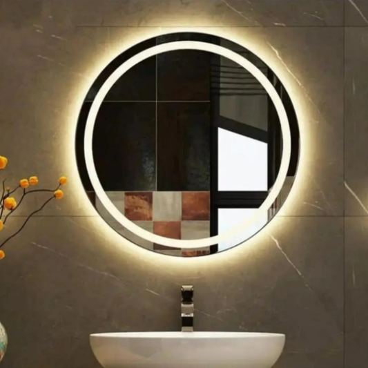 Oglindă de baie cu LED albă, 70 cm, oglindă de baie cu iluminare LED